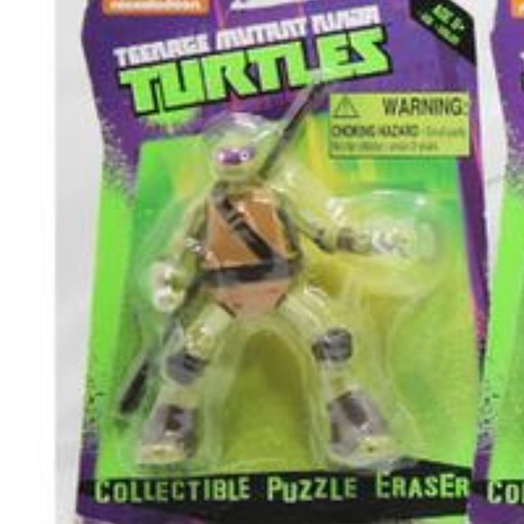 Nickelodeon Teenage Mutant Ninja Turtles Leonardo Collectible Puzzle Erasers New - Picture 5 of 6